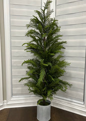 ITEM 81696 - 69” FRESH TOUCH CYPRESS TREE POTTED IN METAL POT