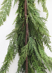 ITEM 81701 - 110" FRESH TOUCH DARK GREEN SEQUOIA CYPRESS BANISTER GARLAND