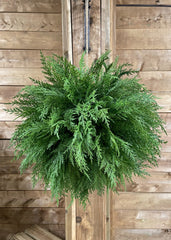 ITEM 81703 - 20" FRESH TOUCH GREEN SEQUOIA CYPRESS HANGING BALL