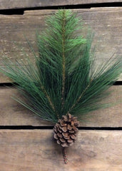 ITEM 81737 - 12" LONG NEEDLE MIXED PINE AND PINE CONE PICK