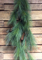 ITEM 81742 - 53" LONG NEEDLE PINE MULTI STRAND GARLAND WITH PINE CONES