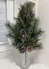 ITEM 81753 - 25.5" PINE, NORFOLK PINE, JUNIPER, WHITE WASH MAGNOLIA AND PINE CONE SPRAY