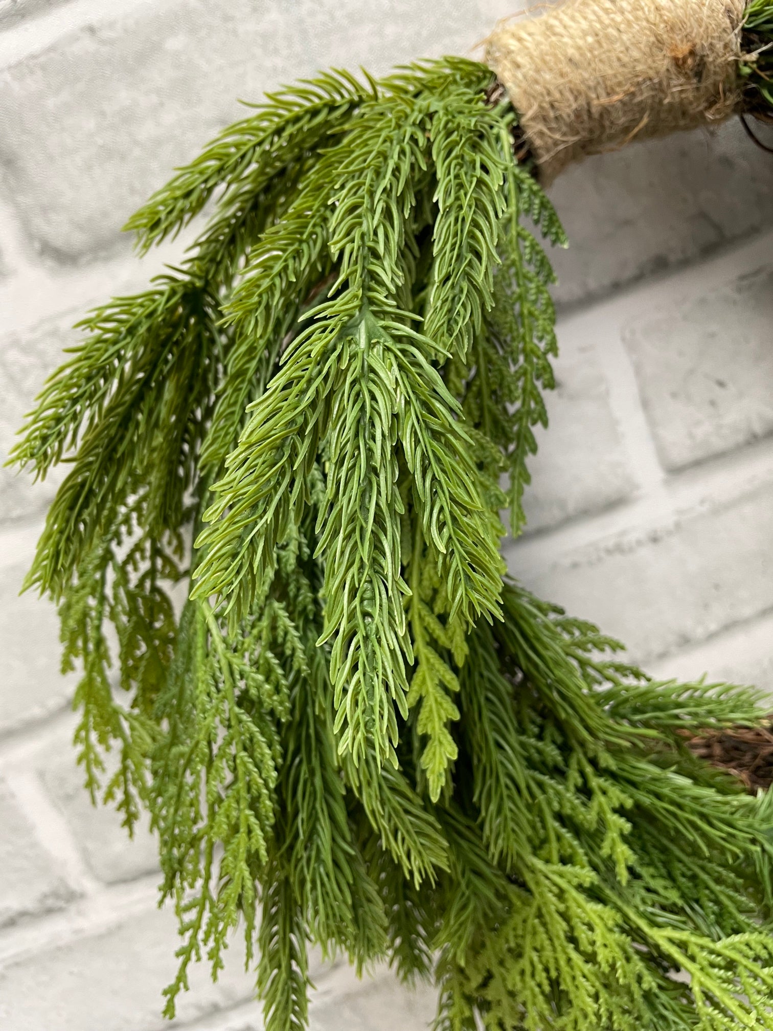 ITEM 81908 - 9.5" FRESH TOUCH SPRUCE AND CEDAR HEART WREATH