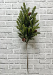 ITEM 81917  - 30.5"FRESH TOUCH SPRUCE SPRAY WITH NATURAL PINE CONES