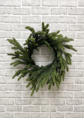 ITEM 81924  - 7.5" IN DIM, 16" OUT DIM, FRESH TOUCH SPRUCE WREATH