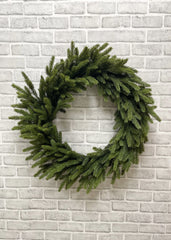 ITEM 81925  - 15" IN DIM, 24" OUT DIM,  FRESH TOUCH SPRUCE WREATH