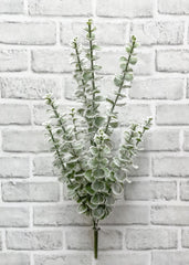 ITEM 81956  - 21" SNOWY EUCALYPTUS BUSH WITH 7 STEMS