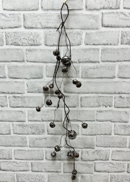 ITEM 81977 PEWTER  - 31" MATT PEWTER JINGLE BELL GARLAND