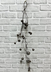 ITEM 81977 PEWTER  - 31" MATT PEWTER JINGLE BELL GARLAND