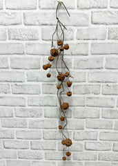 ITEM 81977 RUST  - 31" MATT RUST JINGLE BELL GARLAND