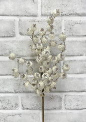 ITEM 81981 CM  - 17" WEATHER RESISTANT CREAM ICED BERRIES SPRAY