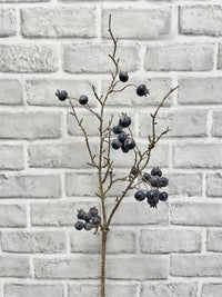 ITEM 81991 BL - 31.5" BLUE WEATHER RESISTENT TWIGGY BERRY SPRAY