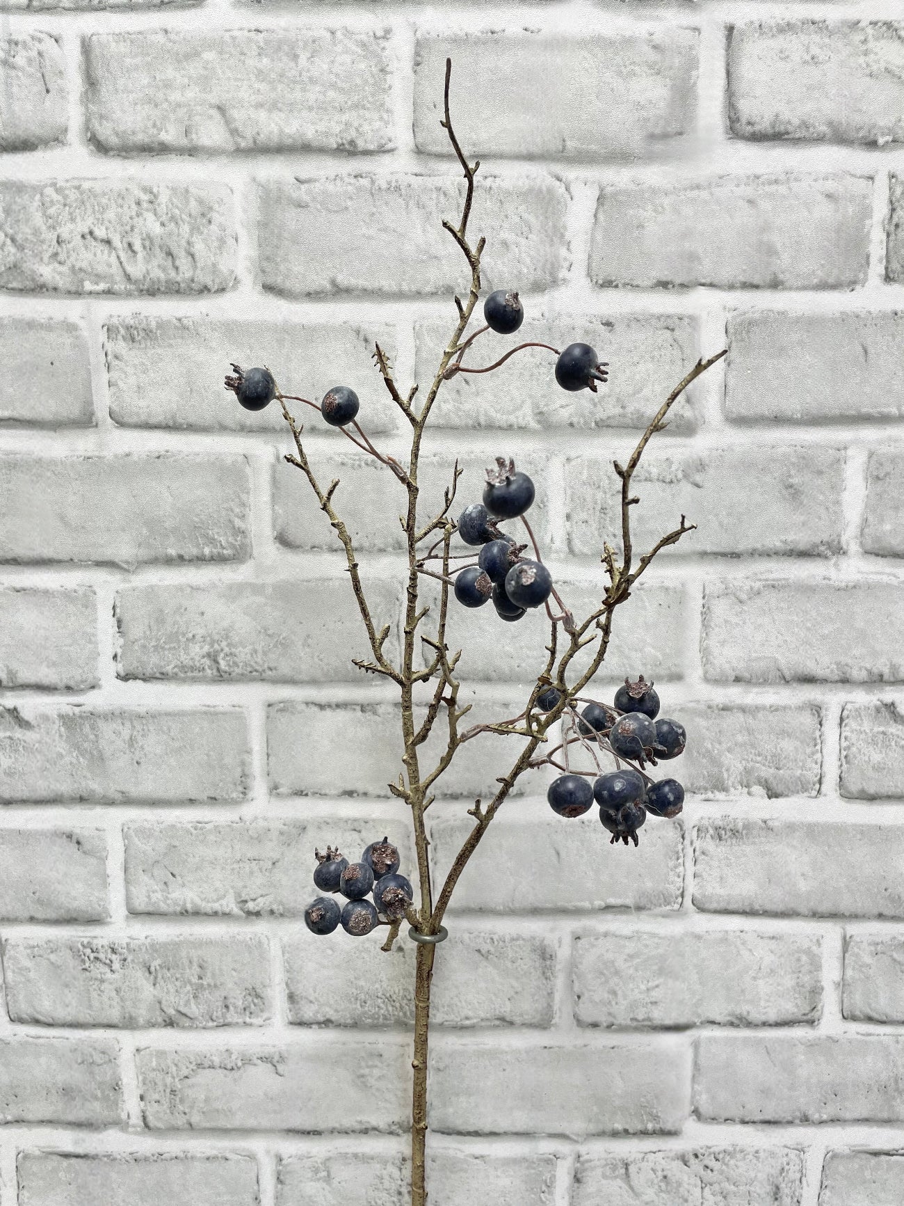 ITEM 81991 BL - 31.5" BLUE WEATHER RESISTENT TWIGGY BERRY SPRAY