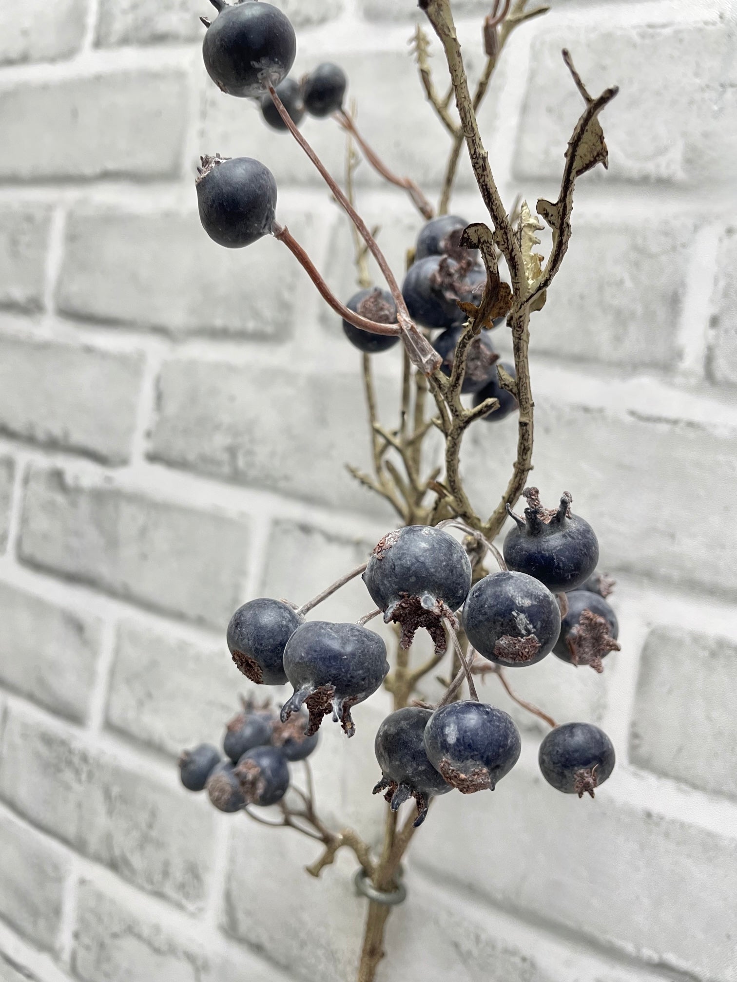 ITEM 81991 BL - 31.5" BLUE WEATHER RESISTENT TWIGGY BERRY SPRAY