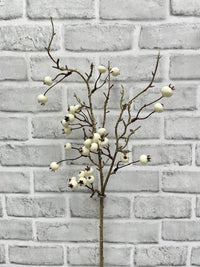 ITEM 81991 CM - 31.5" CREAM WEATHER RESISTENT TWIGGY BERRY SPRAY