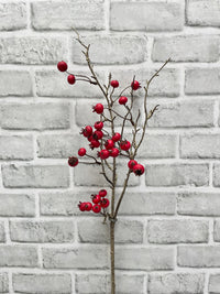 ITEM 81991 MATTR - 31.5" MATT RED WEATHER RESISTENT TWIGGY BERRY SPRAY