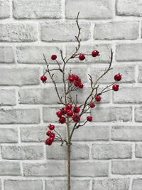 ITEM 81991 SHINNYRED - 31.5" SHINNY RED WEATHER RESISTENT TWIGGY BERRY SPRAY