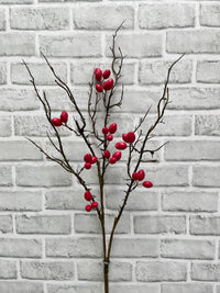 ITEM 81992 MATTRED - 41.5" MATT RED WEATHER RESISTENT ROSEHIP BERRY SPRAY