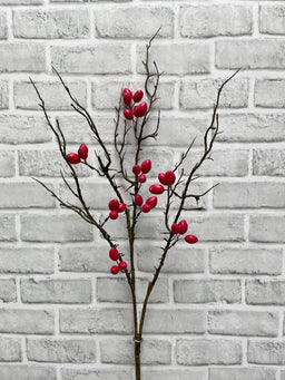 ITEM 81992 MATTRED - 41.5" MATT RED WEATHER RESISTENT ROSEHIP BERRY SPRAY