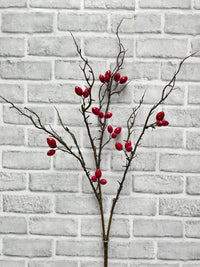 ITEM 81992 SHINNYRED - 41.5" SHINNY RED WEATHER RESISTENT ROSEHIP BERRY SPRAY