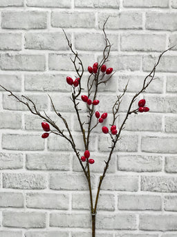 ITEM 81992 SHINNYRED - 41.5" SHINNY RED WEATHER RESISTENT ROSEHIP BERRY SPRAY