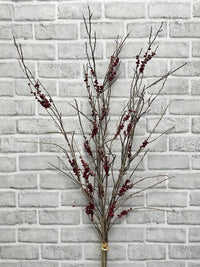 ITEM 81993 BUR - 43" BURGUNDY BERRY BUNDLE - 3 STEMS PER BUNDLE