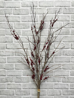 ITEM 81993 BUR - 43" BURGUNDY BERRY BUNDLE - 3 STEMS PER BUNDLE