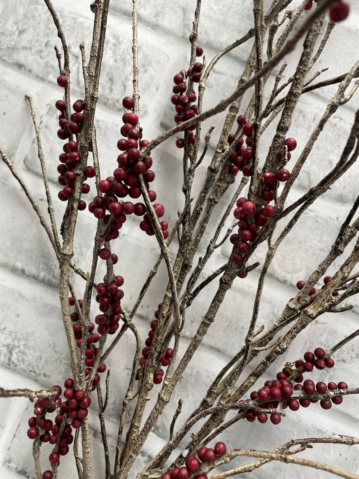 ITEM 81993 BUR - 43" BURGUNDY BERRY BUNDLE - 3 STEMS PER BUNDLE