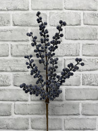 ITEM 81998 BL - 25.5" BLUE SUGARED BERRY SPRAY