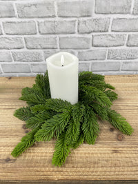 ITEM 82103 - 3.5" INSIDE DIM, 11" OUTSIDE DIM FRESH TOUCH NOBLE FIR CANDLE RING