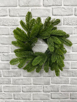 ITEM 82104 - 6" INSIDE DIM, 14" OUTSIDE DIM FRESH TOUCH NOBLE FIR CANDLE WREATH