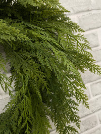 ITEM 82188 - 12" INSIDE DIM, 25" OUTSIDE DIM, 27" FROM TOP OF HANGER TO BOTTOM OF WREATH, FRESH TOUCH CYPRESS HEART WREATH