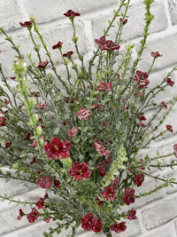 ITEM 82220RED - 21" RED GLITTER MINI FLOWER BUSH