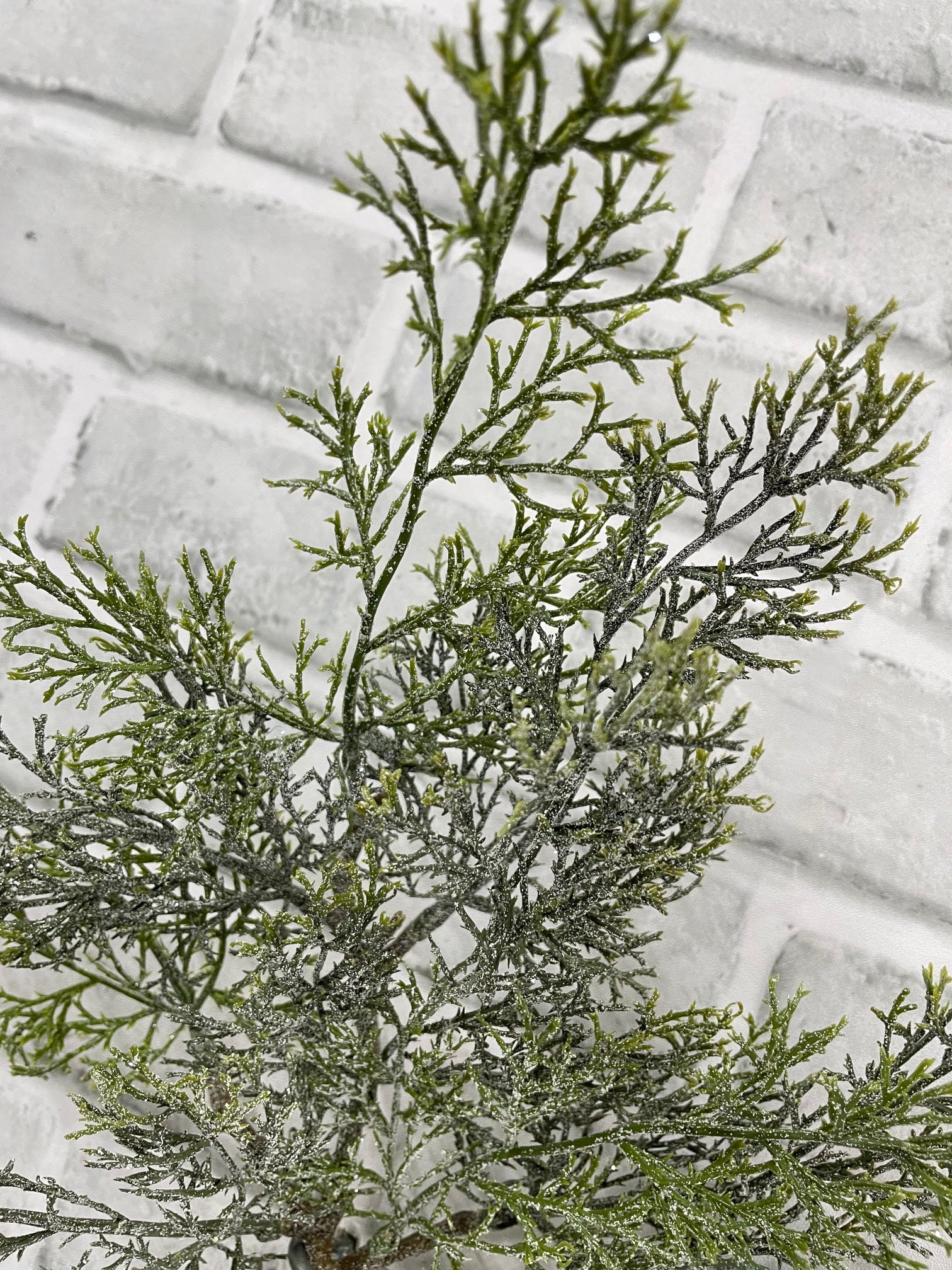 ITEM 82222 - 17" GLITTERED CEDAR SPRAY