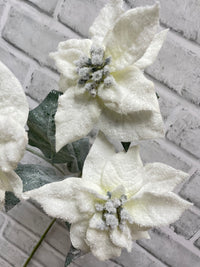ITEM 82233 - 24" SNOWY POINSETSTIA SPRAY