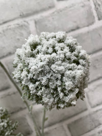 ITEM 82235 GR - 31" GREEN SNOWY GLITTERED  ALLIUM SPRAY WITH 3 HEADS