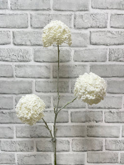ITEM 82235 W - 31" WHITE SNOWY GLITTERED  ALLIUM SPRAY WITH 3 HEADS