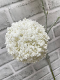 ITEM 82235 W - 31" WHITE SNOWY GLITTERED  ALLIUM SPRAY WITH 3 HEADS