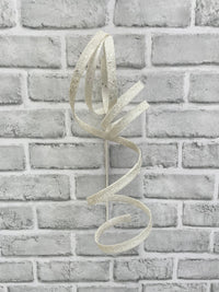 ITEM 82241 W - 14.5" WHITE GLITTER CURLY RIBBON SPRAY