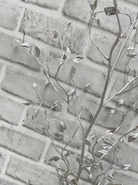 ITEM 82249 SILVER - 37.5" METALLIC SILVER TEA LEAF SPRAY