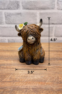 ITEM FC2047 - 3.5"X 3.25" X 4.5" POLYRESIN FIGURINE (SITTING YAK)