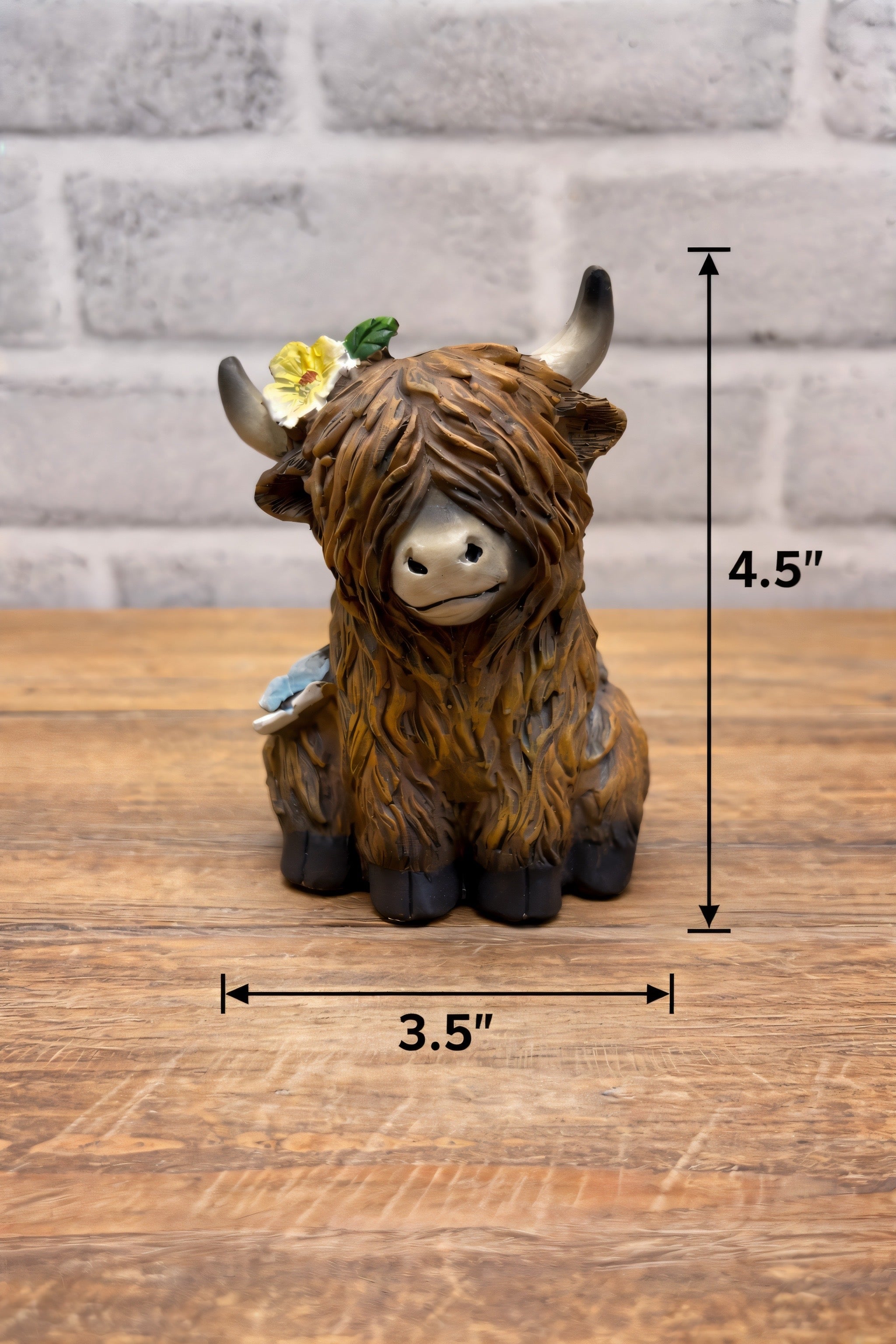 ITEM FC2047 - 3.5"X 3.25" X 4.5" POLYRESIN FIGURINE (SITTING YAK)