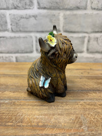 ITEM FC2047 - 3.5"X 3.25" X 4.5" POLYRESIN FIGURINE (SITTING YAK)