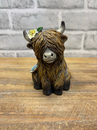 ITEM FC2047 - 3.5"X 3.25" X 4.5" POLYRESIN FIGURINE (SITTING YAK)