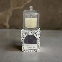 ITEM FG4043TG - 8 OZ THAI GARDENIA GLASS  CANDLE WITH BELL COVER - 4.25" X 5.5"