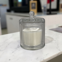 ITEM FG4043TG - 8 OZ THAI GARDENIA GLASS  CANDLE WITH BELL COVER - 4.25" X 5.5"