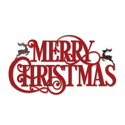 ITEM G2427100 - 36"L METAL "MERRY CHRISTMAS" WALL HANGING