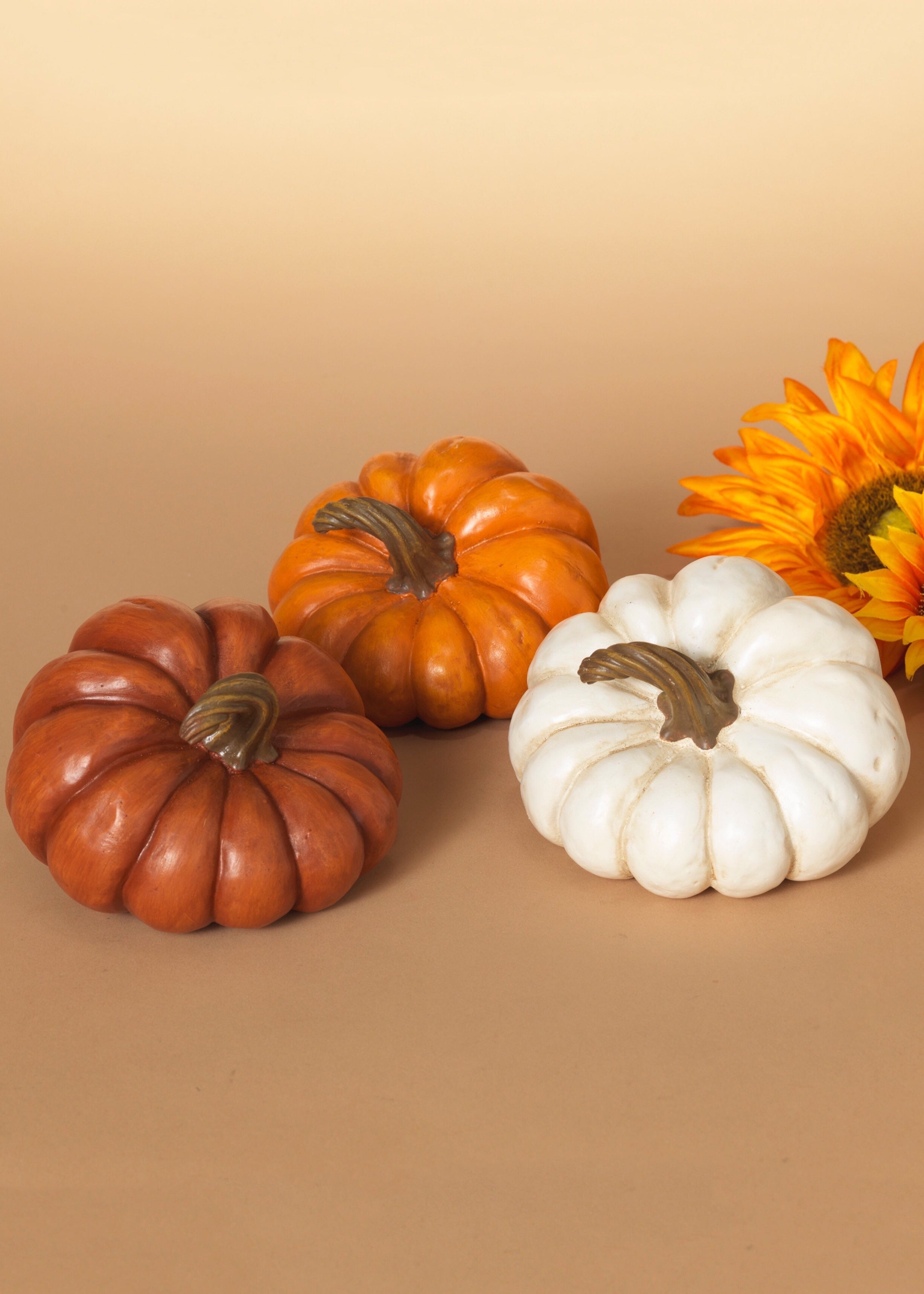 ITEM G2551680 - 3.5"H RESIN HARVEST PUMPKIN