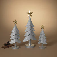 ITEM G2656870 - METAL CHRISTMAS TREES -  LG IS 19.7"H - SETS OF 3