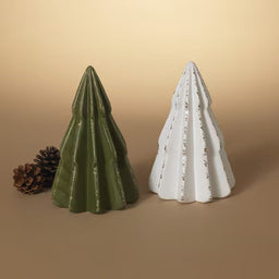ITEM G2657390 - 8"H CERAMIC CHRISTMAS TREE - 2 ASSORTED
